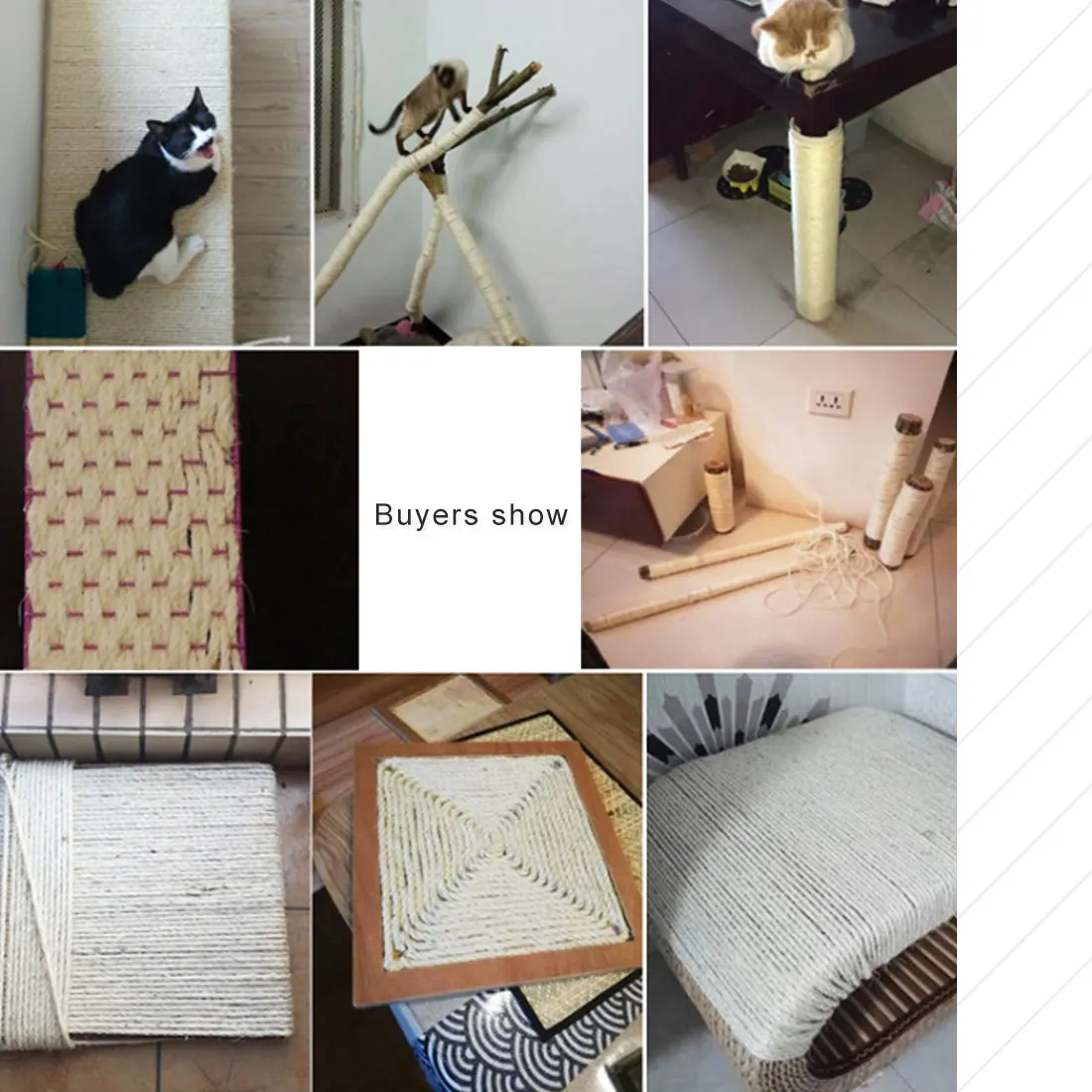 Durable Sisal Cat Climbing Frame Rope 1m/3m/5m/10m Cat Sharpening Paw Cat ScratchingToy DIY Office Desk And Chair Legging Tool
Durable Sisal Cat Climbing Frame Rope 1m/3m/5m/10m Cat Sharpening Paw Cat ScratchingToy DIY Office Desk And Chair Legging Tool