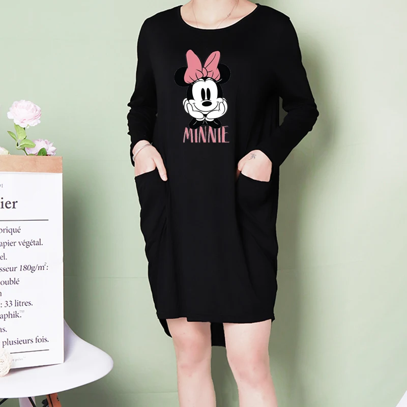 Disney Minnie Midi Dresses Loose Casual Women Vestidos Autumn Cartoon Print Dress Long Sleeve Pockets O Neck Robe Femme Kawaii
Disney Minnie Midi Dresses Loose Casual Women Vestidos Autumn Cartoon Print Dress Long Sleeve Pockets O Neck Robe Femme Kawaii