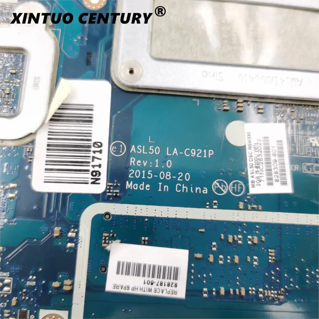 FOR HP 15-AC 15-AC637TX Laptop motherboard ASL50 LA-C921P 828187-601 828187-001 828187-501 i5-6200U R5 M330 Test work
FOR HP 15-AC 15-AC637TX Laptop motherboard ASL50 LA-C921P 828187-601 828187-001 828187-501 i5-6200U R5 M330 Test work