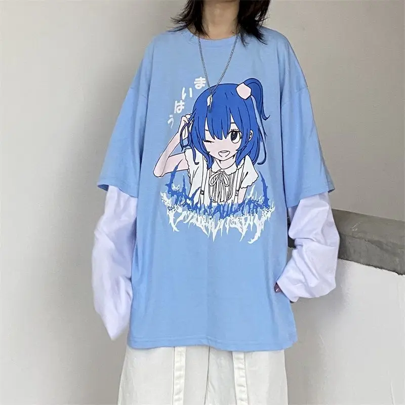 2021 Spring Autumn Long Sleeve T-shirts 100% Cotton Female Students Japanese Two-dimensional Hip-hop Harajuku Style Printing Top
2021 Spring Autumn Long Sleeve T-shirts 100% Cotton Female Students Japanese Two-dimensional Hip-hop Harajuku Style Printing Top