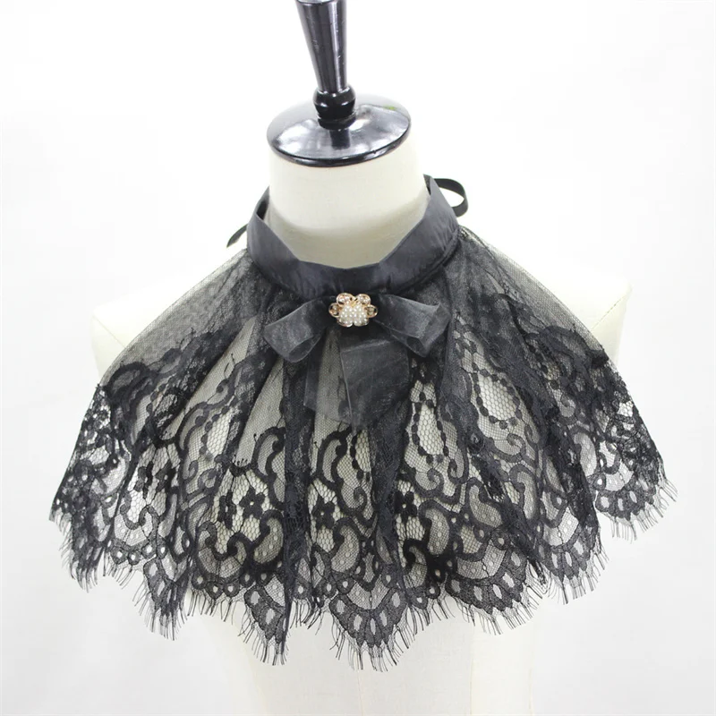 Detachable Collar Wedding Accessories Women Vintage Palace Ruff Lace Collars Halloween Cosplay Costume Party
Detachable Collar Wedding Accessories Women Vintage Palace Ruff Lace Collars Halloween Cosplay Costume Party