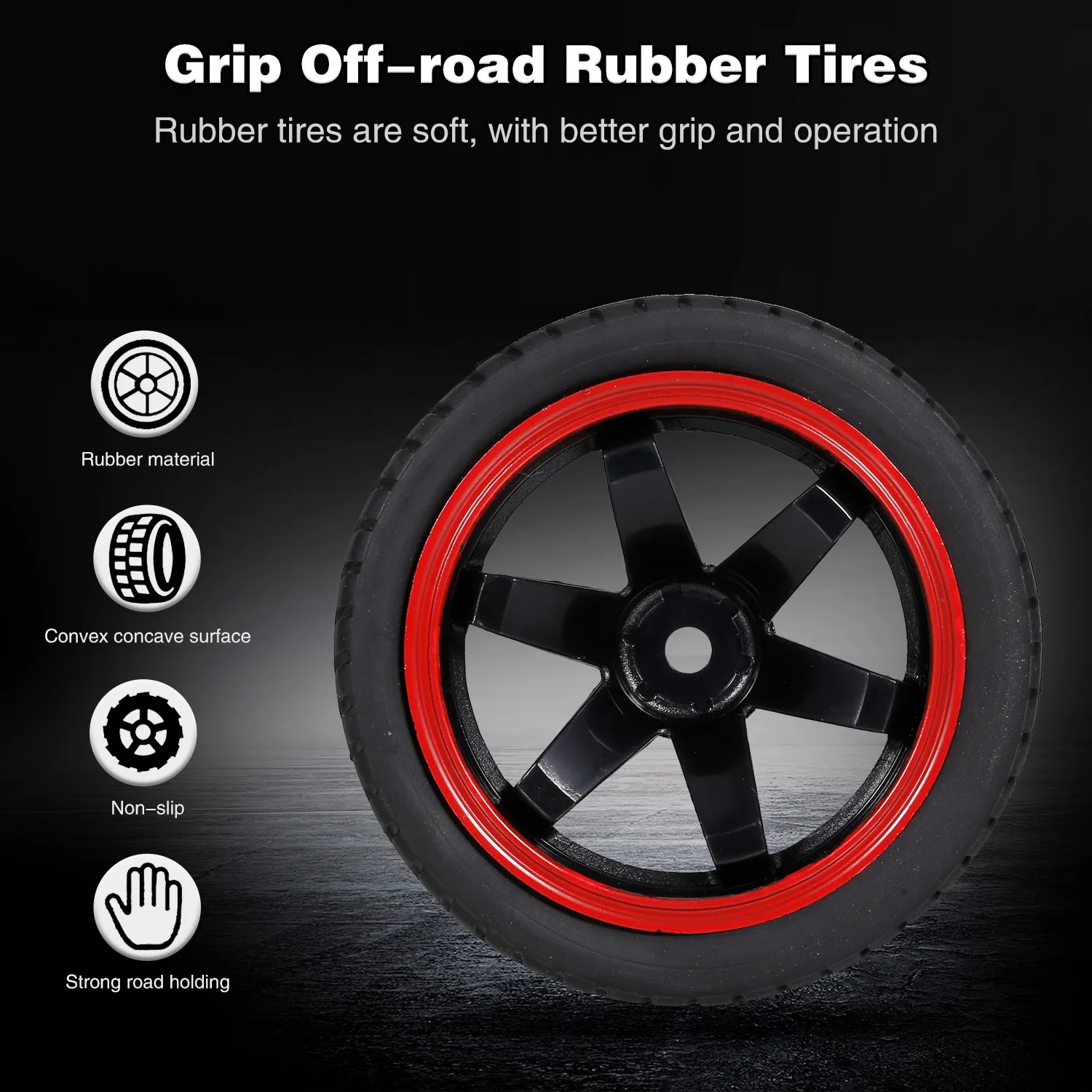 4PCS 1/10 Rubber Tire RC Racing Car Tires For HSP Redcat Traxxas Tamiya HPI RC Car Part Diameter 65mm Tires RC Parts Accessories
4PCS 1/10 Rubber Tire RC Racing Car Tires For HSP Redcat Traxxas Tamiya HPI RC Car Part Diameter 65mm Tires RC Parts Accessories