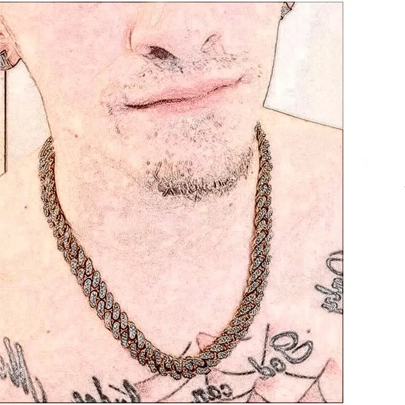 Alloy Metal Rhinestone Crystal Pop Rap Exaggeration Necklace Jewelry Hip Hop Necklace Cuban Chain Men's Hip Hop Choker
Alloy Metal Rhinestone Crystal Pop Rap Exaggeration Necklace Jewelry Hip Hop Necklace Cuban Chain Men's Hip Hop Choker