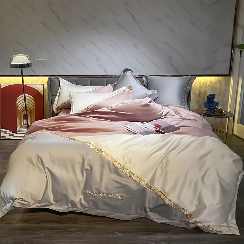 Egyptian cotton Four-Piece Panel duvet cover 100% Cotton Queen King size Bed Sheet bedding set luxury
Egyptian cotton Four-Piece Panel duvet cover 100% Cotton Queen King size Bed Sheet bedding set luxury