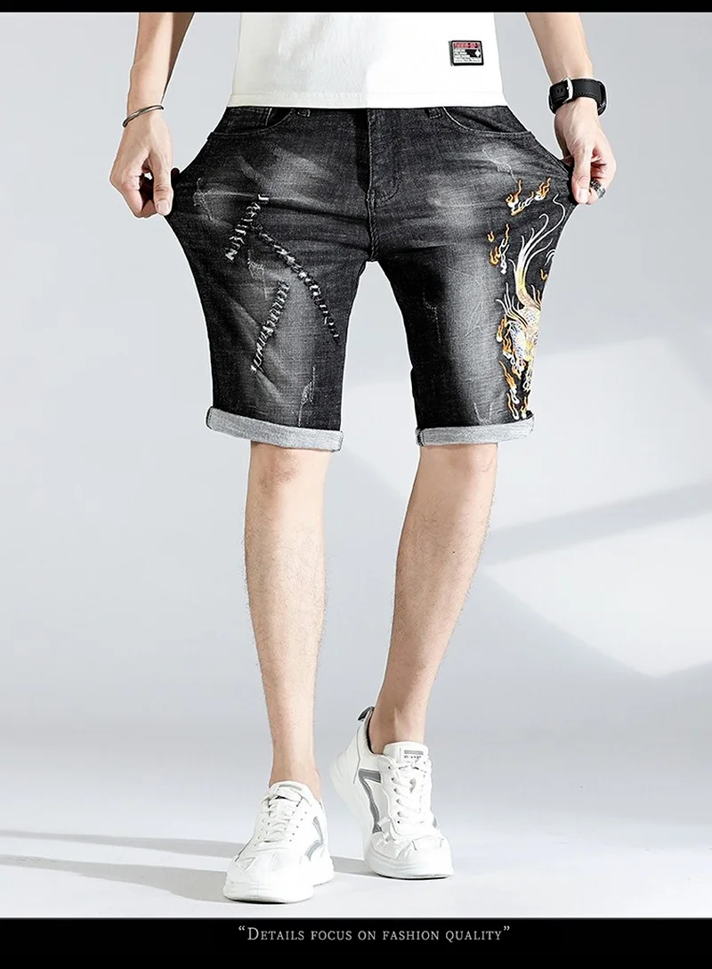 Summer New Men's Stretch Short Jeans Fashion Casual Slim Fit High Quality Elastic Denim Shorts Male Brand Clothes
Summer New Men's Stretch Short Jeans Fashion Casual Slim Fit High Quality Elastic Denim Shorts Male Brand Clothes