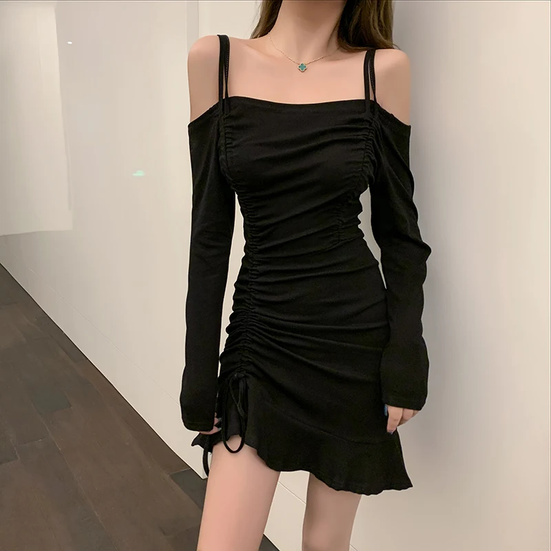 Summer women's 2020 new off shoulder sexy spaghetti ruched dress nightclub long sleeve dresses for women
Summer women's 2020 new off shoulder sexy spaghetti ruched dress nightclub long sleeve dresses for women