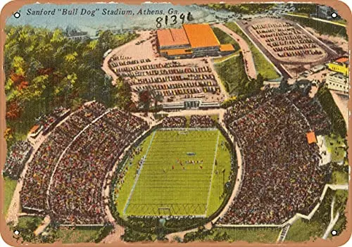 Металлический знак грузинская открытка-Sanford 'Bull Dog 'стадион, Афины, Ga. -Винтажный ржавый вид 
Металлический знак грузинская открытка-Sanford 'Bull Dog 'стадион, Афины, Ga. -Винтажный ржавый вид