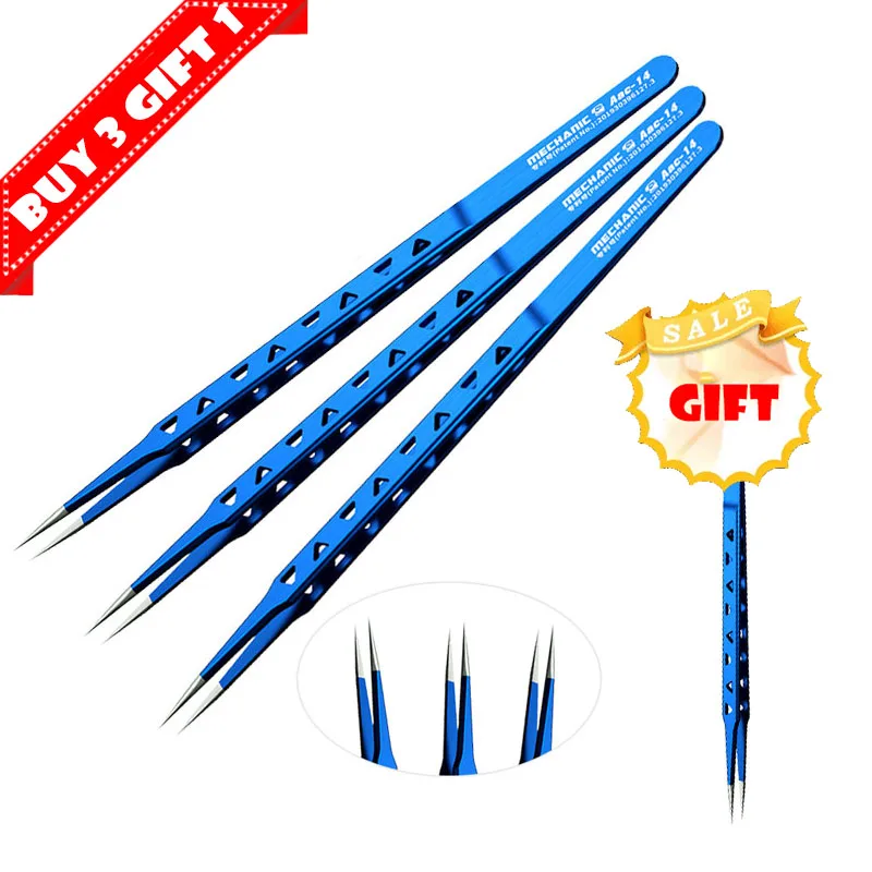 MECHANIC Aac-14 Thickened Tip Mouth Tweezers Curved Mouth Long Clip Colourful High Precision And Lengthened
MECHANIC Aac-14 Thickened Tip Mouth Tweezers Curved Mouth Long Clip Colourful High Precision And Lengthened