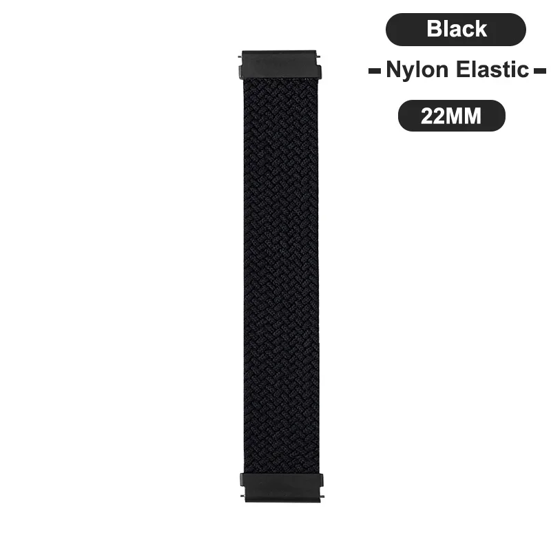 Тканевый Плетеный соло ремешок для Huawei Watch GT/GT2 46 мм Honor Magic Smart Band эластичный 22