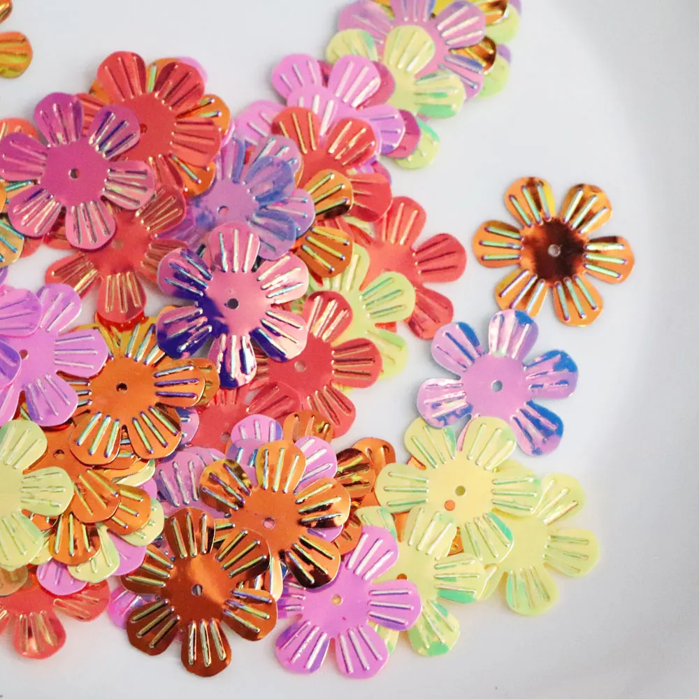 24MM Mix AB Color Shiny Pvc Flower Sequins Embellishments For Scrapbooking Cardmaking Loose Paillettes Sewing Wedding
24MM Mix AB Color Shiny Pvc Flower Sequins Embellishments For Scrapbooking Cardmaking Loose Paillettes Sewing Wedding