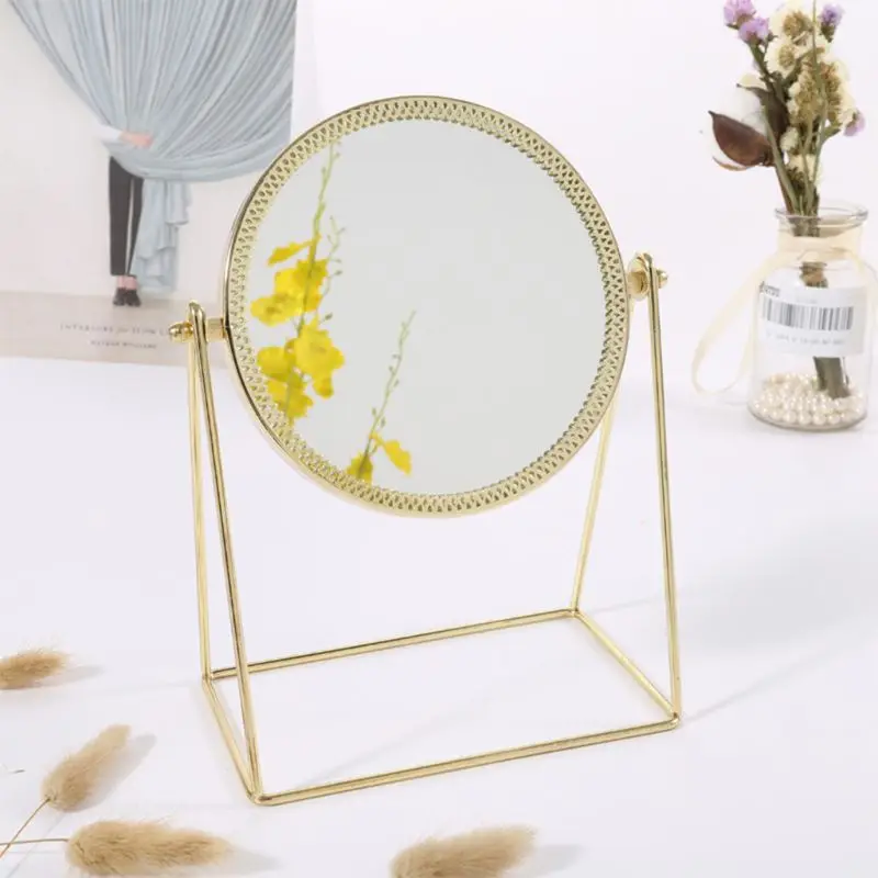 Simple Makeup Mirror Gold Nordic Style Single Sided Table Mirror High End Ladies Office Dormitory Desktop Mirror Tool
Simple Makeup Mirror Gold Nordic Style Single Sided Table Mirror High End Ladies Office Dormitory Desktop Mirror Tool