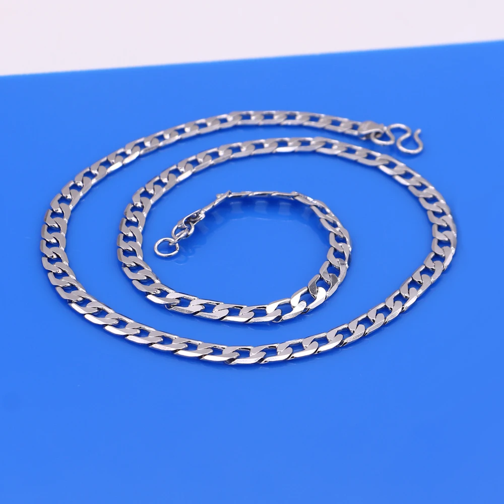 Women Real 925 Sterling Silver Hot Male Chain Necklaces Fashion Charm Men Design Chain silver Luxury Jewelry Accessories
Women Real 925 Sterling Silver Hot Male Chain Necklaces Fashion Charm Men Design Chain silver Luxury Jewelry Accessories