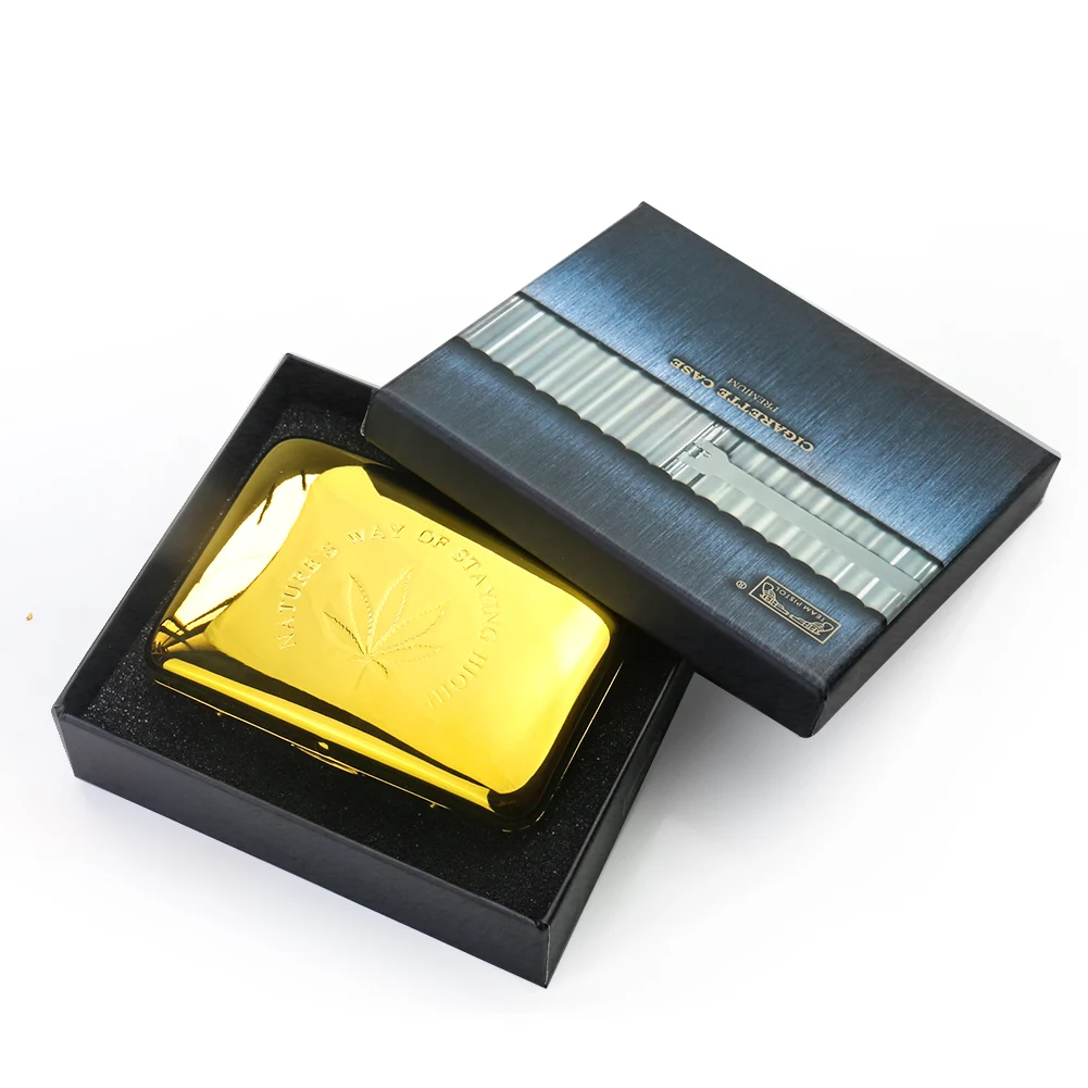 TeamPistol Gold Maple Leaf Metal Cigarette Case Cigarette Pocket Storage Box Men and Women Smoking Gifts Tobacco Accessory Tool
TeamPistol Gold Maple Leaf Metal Cigarette Case Cigarette Pocket Storage Box Men and Women Smoking Gifts Tobacco Accessory Tool