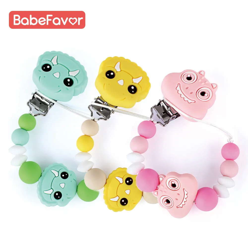 Silicone Baby Pacifier Clip Toys Dinosaur Cute Food Grade Silicone Teether Necklace Infant Boy Girl Gift Pacifier Holder Chain
Silicone Baby Pacifier Clip Toys Dinosaur Cute Food Grade Silicone Teether Necklace Infant Boy Girl Gift Pacifier Holder Chain
