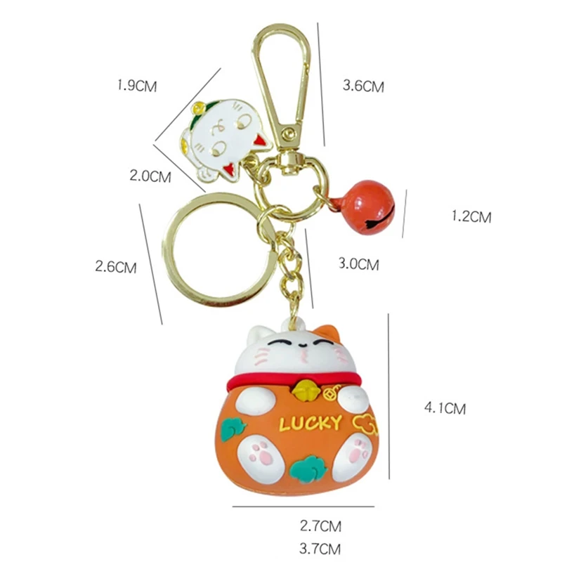 Lucky Beckoning Cat Bell Style Car Key Chain Key Ring Purse Bag Pendant Cartoon Lovely Decoration Accessories 
Lucky Beckoning Cat Bell Style Car Key Chain Key Ring Purse Bag Pendant Cartoon Lovely Decoration Accessories