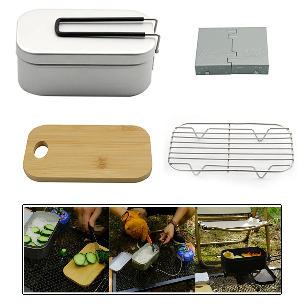 Outdoor Lunch Box Set Aluminum Alloy Bento Camping Dinner Food Storage Container Outdoor Hiking Backpack Travel Equipment
Outdoor Lunch Box Set Aluminum Alloy Bento Camping Dinner Food Storage Container Outdoor Hiking Backpack Travel Equipment