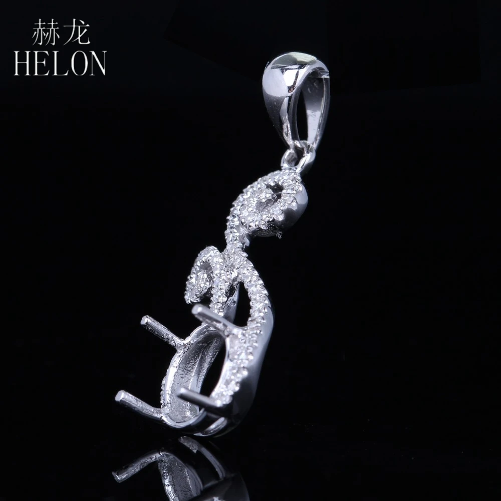 HELON Women Fine Jewelry Diamonds Pendant Solid 14k White Gold Natural Diamonds Semi Mount Engagement Pendant Fit Round Cut 6mm
HELON Women Fine Jewelry Diamonds Pendant Solid 14k White Gold Natural Diamonds Semi Mount Engagement Pendant Fit Round Cut 6mm