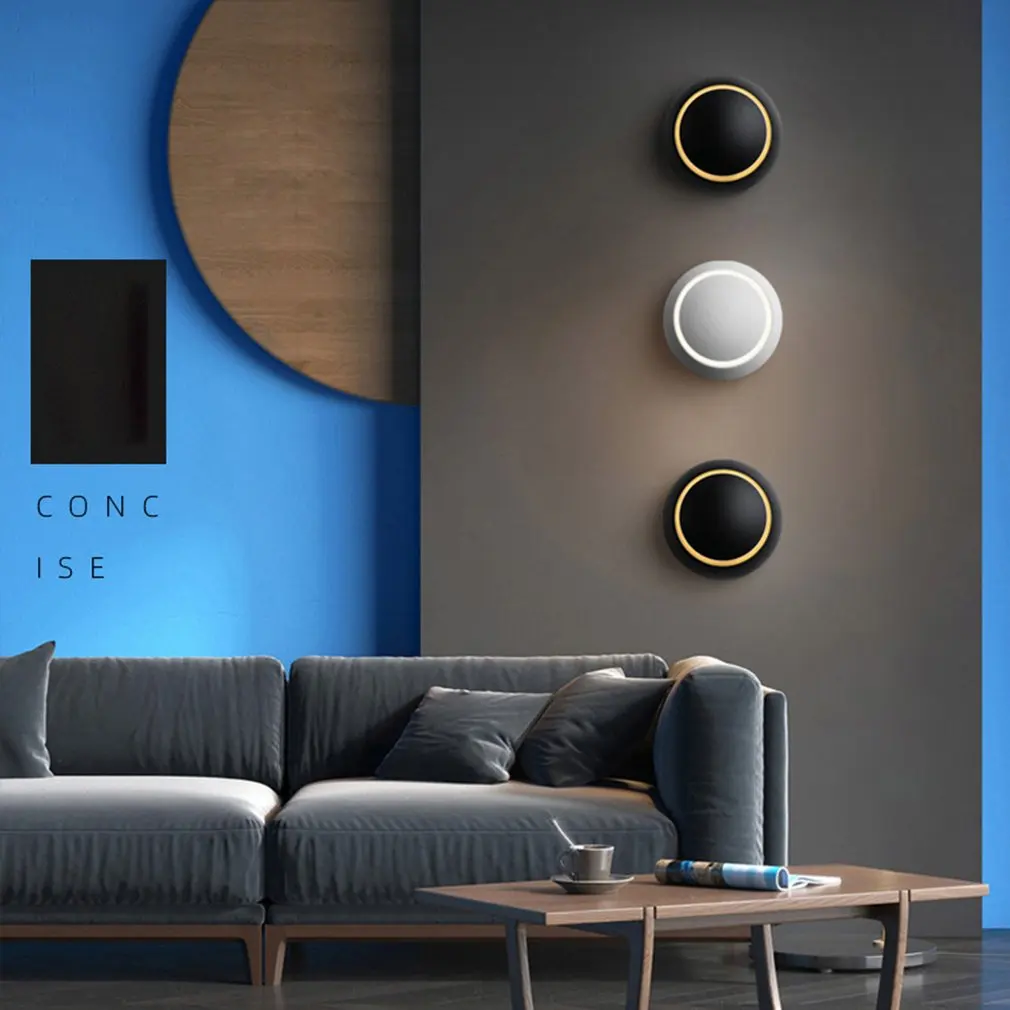 Led Wall Lamp 360 Degree Rotation Adjustable Bedside Light White Black Creative Wall Lamp Black Modern Aisle Round Lamp
Led Wall Lamp 360 Degree Rotation Adjustable Bedside Light White Black Creative Wall Lamp Black Modern Aisle Round Lamp