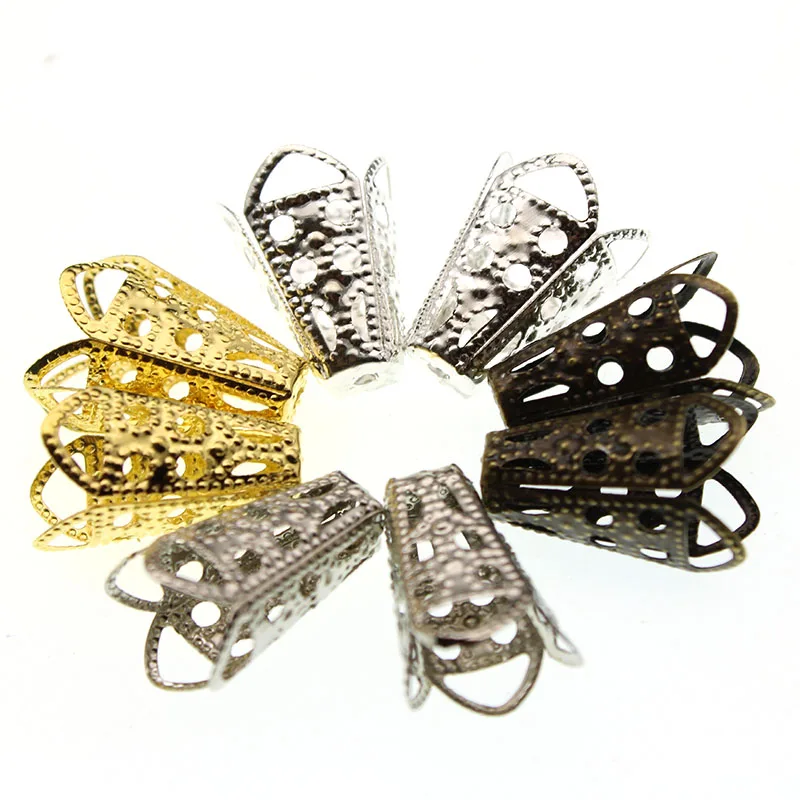 50pcs Free Shipping Beads Caps Jewelry Finding 10x16mm Four-leaves Hollow Bugle Bead Cap Gold Silver Bronze Nickel Plated Z633
50pcs Free Shipping Beads Caps Jewelry Finding 10x16mm Four-leaves Hollow Bugle Bead Cap Gold Silver Bronze Nickel Plated Z633