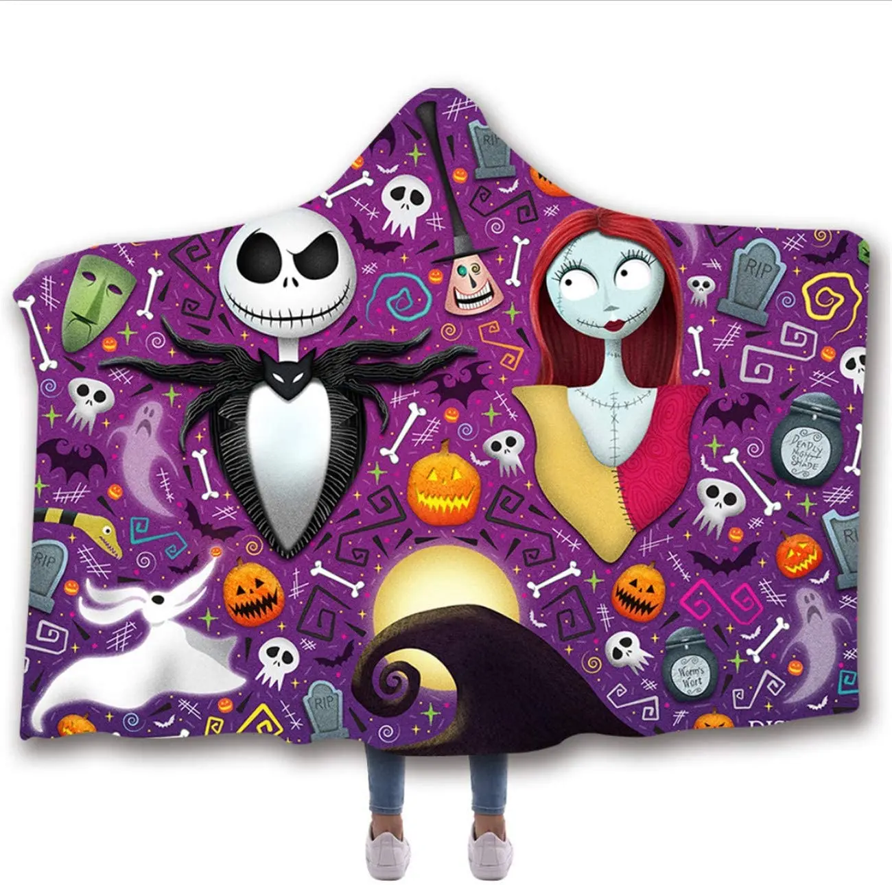Hooded Blanket 3D Nightmare Before Christmas Hooded Blanket Halloween Blanket Warm Wearable Blankets Kids and Adults Blankets
Hooded Blanket 3D Nightmare Before Christmas Hooded Blanket Halloween Blanket Warm Wearable Blankets Kids and Adults Blankets
