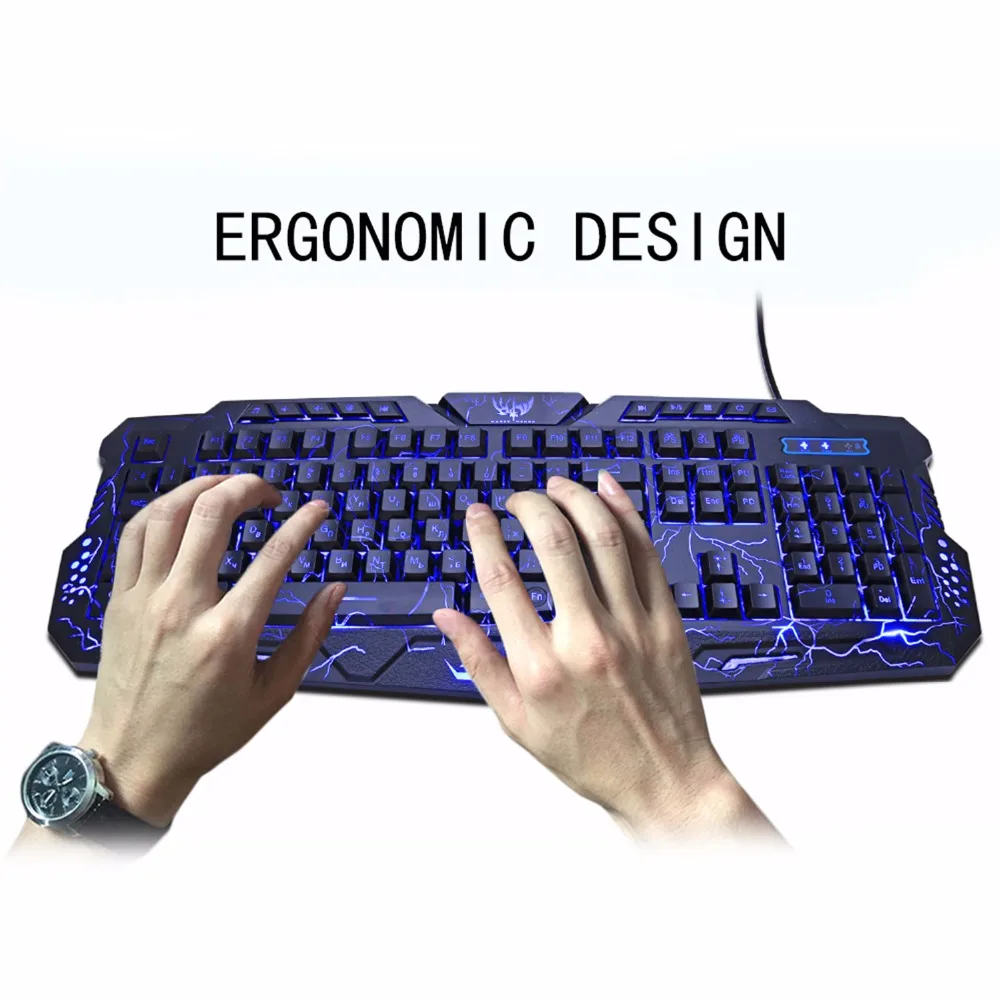 ZUOYA Russian English Gaming Keyboard Crack 3-Color Breathing Backlit USB Wired Colorful Waterproof Game Keyboard For Laptop PC
ZUOYA Russian English Gaming Keyboard Crack 3-Color Breathing Backlit USB Wired Colorful Waterproof Game Keyboard For Laptop PC