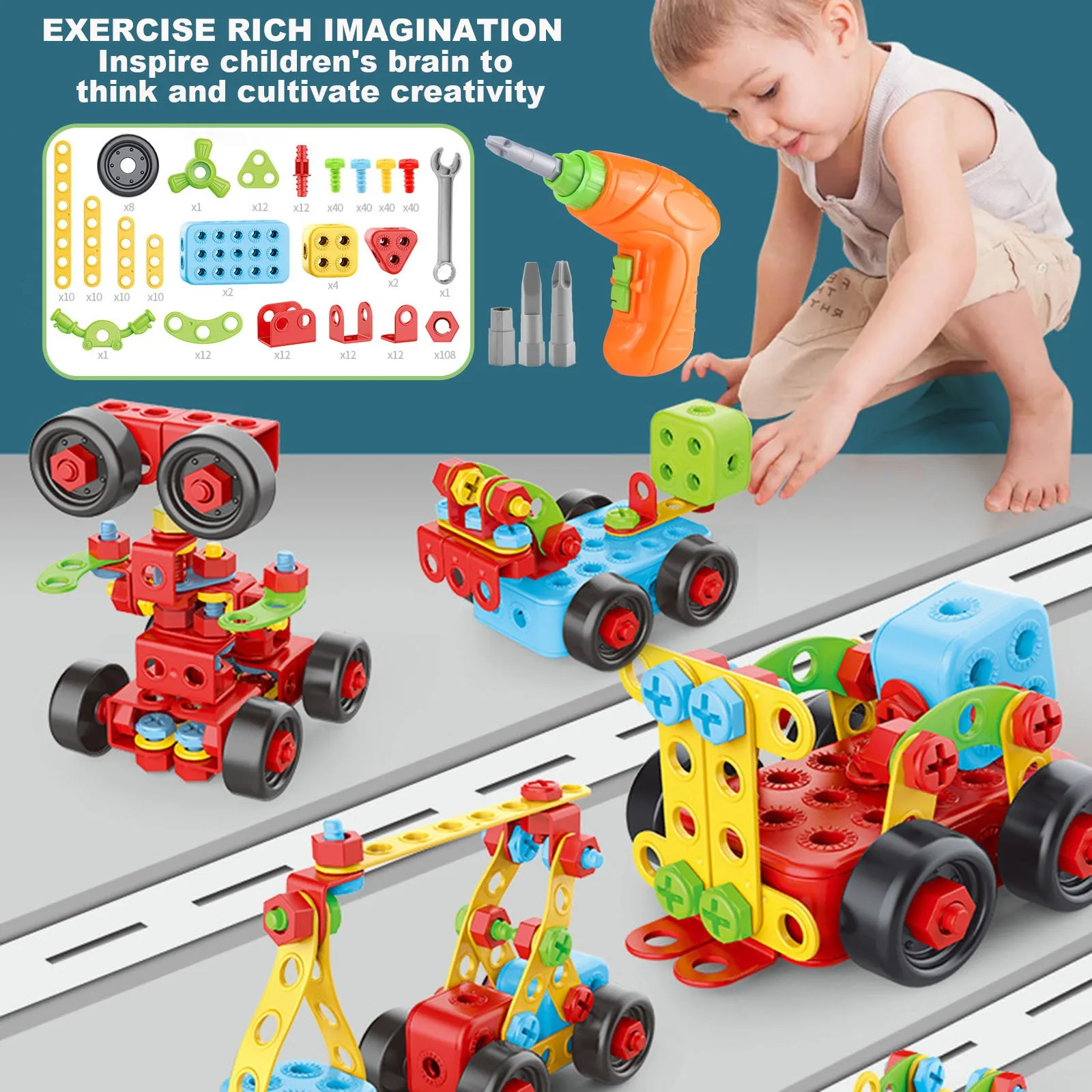 DIY Creative Children Constructor Screw Assembly Machine Nut Building Blocks Children Assembling Toy Educational Toys for Kids
DIY Creative Children Constructor Screw Assembly Machine Nut Building Blocks Children Assembling Toy Educational Toys for Kids