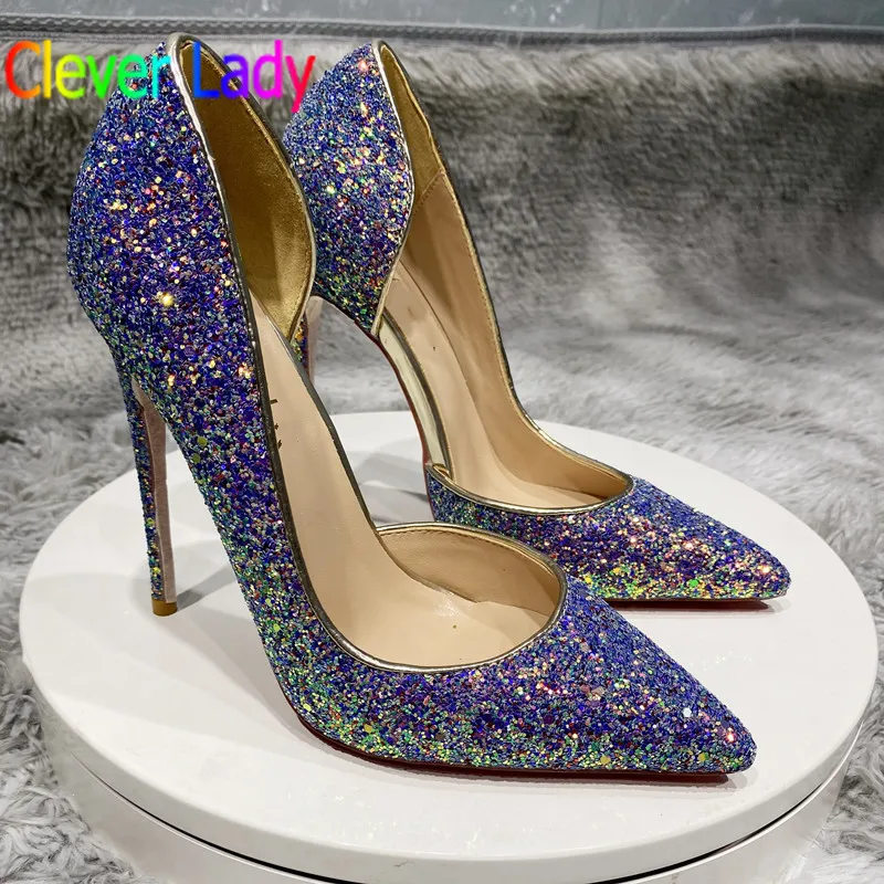 Nude Bottom High Heels Pumps Women Shoes Purple Sequin Side Space Empty Women Sandals Colorful Heel for Women Dress Wedding Shoe
Nude Bottom High Heels Pumps Women Shoes Purple Sequin Side Space Empty Women Sandals Colorful Heel for Women Dress Wedding Shoe