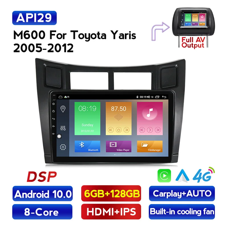 6G+128G Android 10.0 Car Multimedia Video Player Navigation For Toyota Yaris 2005 2006 2007-2012 GPS Radio Carplay SWC DVR DSP
6G+128G Android 10.0 Car Multimedia Video Player Navigation For Toyota Yaris 2005 2006 2007-2012 GPS Radio Carplay SWC DVR DSP