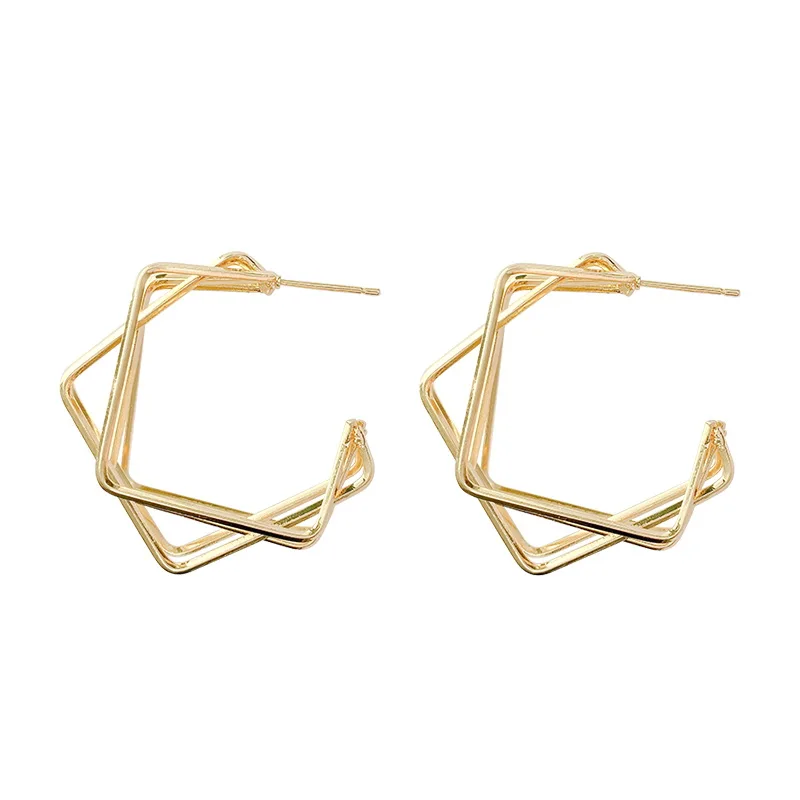 Metal Geometry Hoop Earrings For Women Trendy Gold Color Big Statement Square Summer Earrings Fashion Jewelry
Metal Geometry Hoop Earrings For Women Trendy Gold Color Big Statement Square Summer Earrings Fashion Jewelry