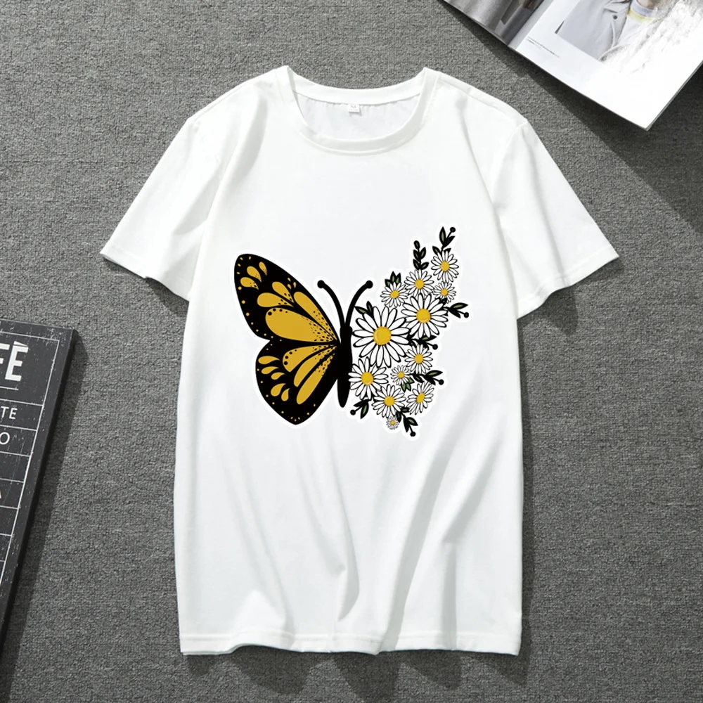 T-shirt Men's and Women's Round Neck Breathable White Tops Personalized Butterfly Pattern Printing Street Harajuku Tops
T-shirt Men's and Women's Round Neck Breathable White Tops Personalized Butterfly Pattern Printing Street Harajuku Tops