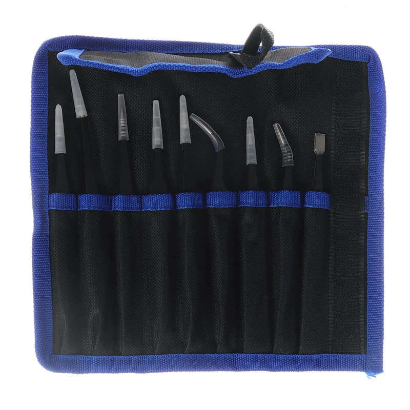 9/10Pcs ESD Tweezer Anti-static Maintenance Stainless Steel Precisiion Tweezers With Storage Bag For Electronics Nail Beauty
9/10Pcs ESD Tweezer Anti-static Maintenance Stainless Steel Precisiion Tweezers With Storage Bag For Electronics Nail Beauty
