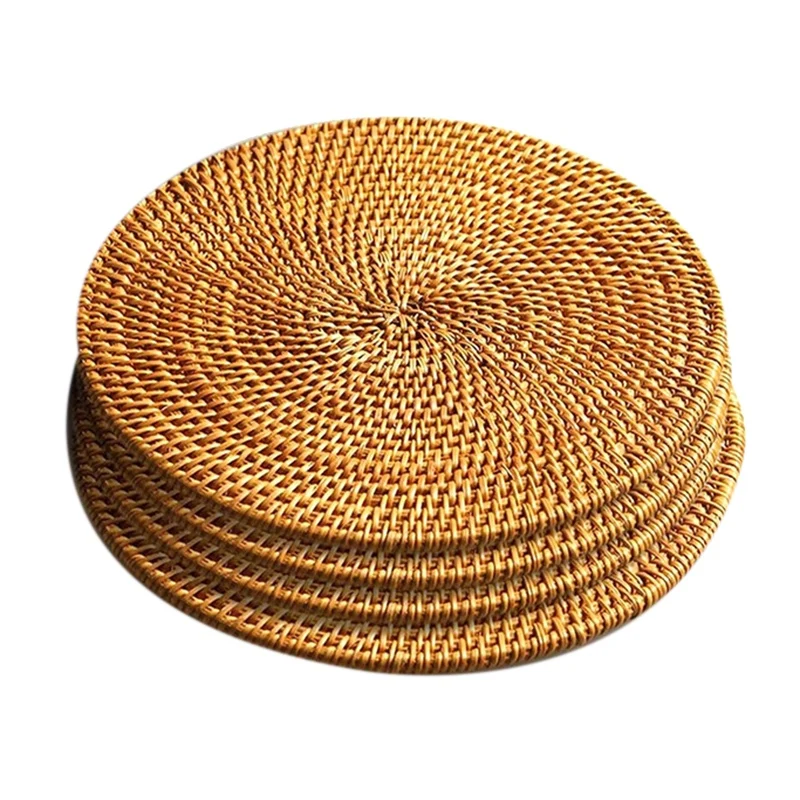 4 Pcs Rattan Weave Cup Mat Placemat,Heat Insulation Coaster Round Mat, Home Kitchen Table Decoration,7.8In,Brown
4 Pcs Rattan Weave Cup Mat Placemat,Heat Insulation Coaster Round Mat, Home Kitchen Table Decoration,7.8In,Brown