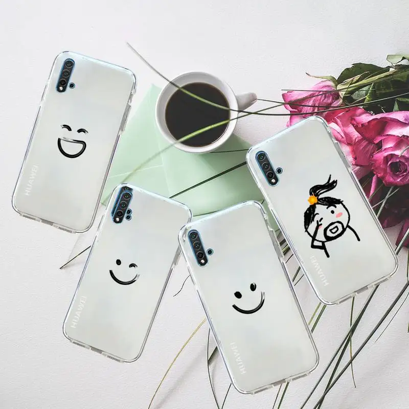 Smiley Cute Cartoon art design Phone Case Transparent for Huawei honor P mate Y 20 30 40 10 8 5 6 7 9 i x c pro lite prime smart
Smiley Cute Cartoon art design Phone Case Transparent for Huawei honor P mate Y 20 30 40 10 8 5 6 7 9 i x c pro lite prime smart