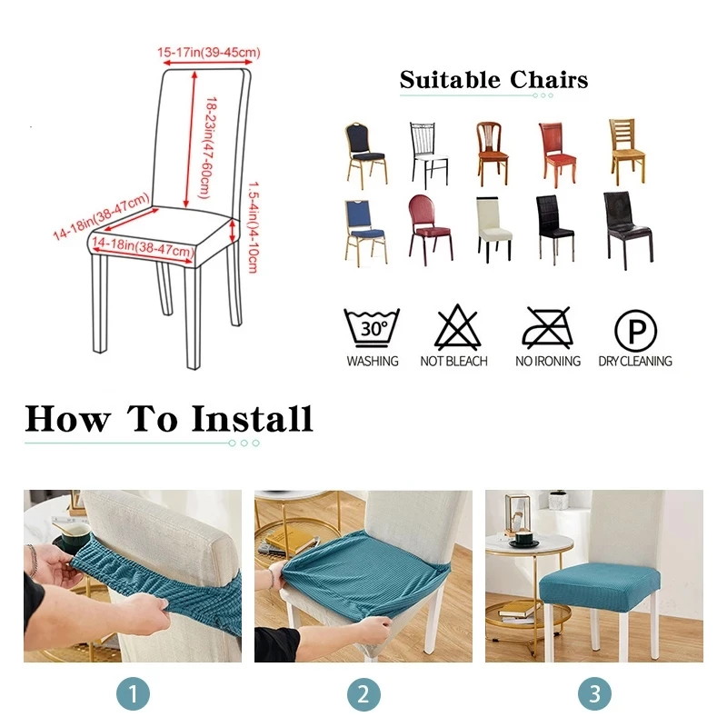 Spandex Elastic Solid Dining Chair Cover Removeable Protectors Non-slip Kitchen Anti-dirty Stool Dining Seat Covers Home Office
Spandex Elastic Solid Dining Chair Cover Removeable Protectors Non-slip Kitchen Anti-dirty Stool Dining Seat Covers Home Office