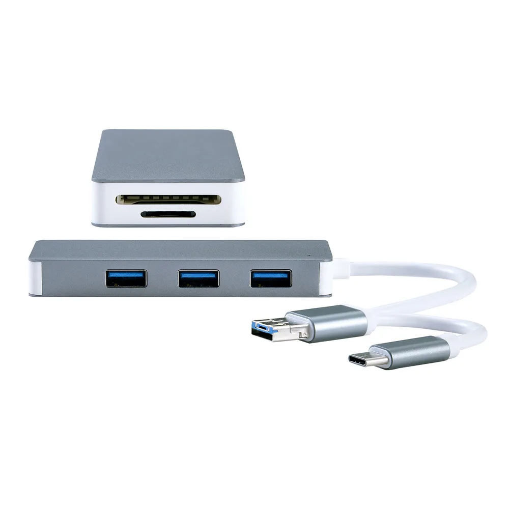 USB3.1 Hub Portable USB 3.1 Type-C/ Micro USB/ USB 3.0 To 3 High Speed 3in 1 3-Port Splitter Hub With TF SD Card Reader Combo
USB3.1 Hub Portable USB 3.1 Type-C/ Micro USB/ USB 3.0 To 3 High Speed 3in 1 3-Port Splitter Hub With TF SD Card Reader Combo