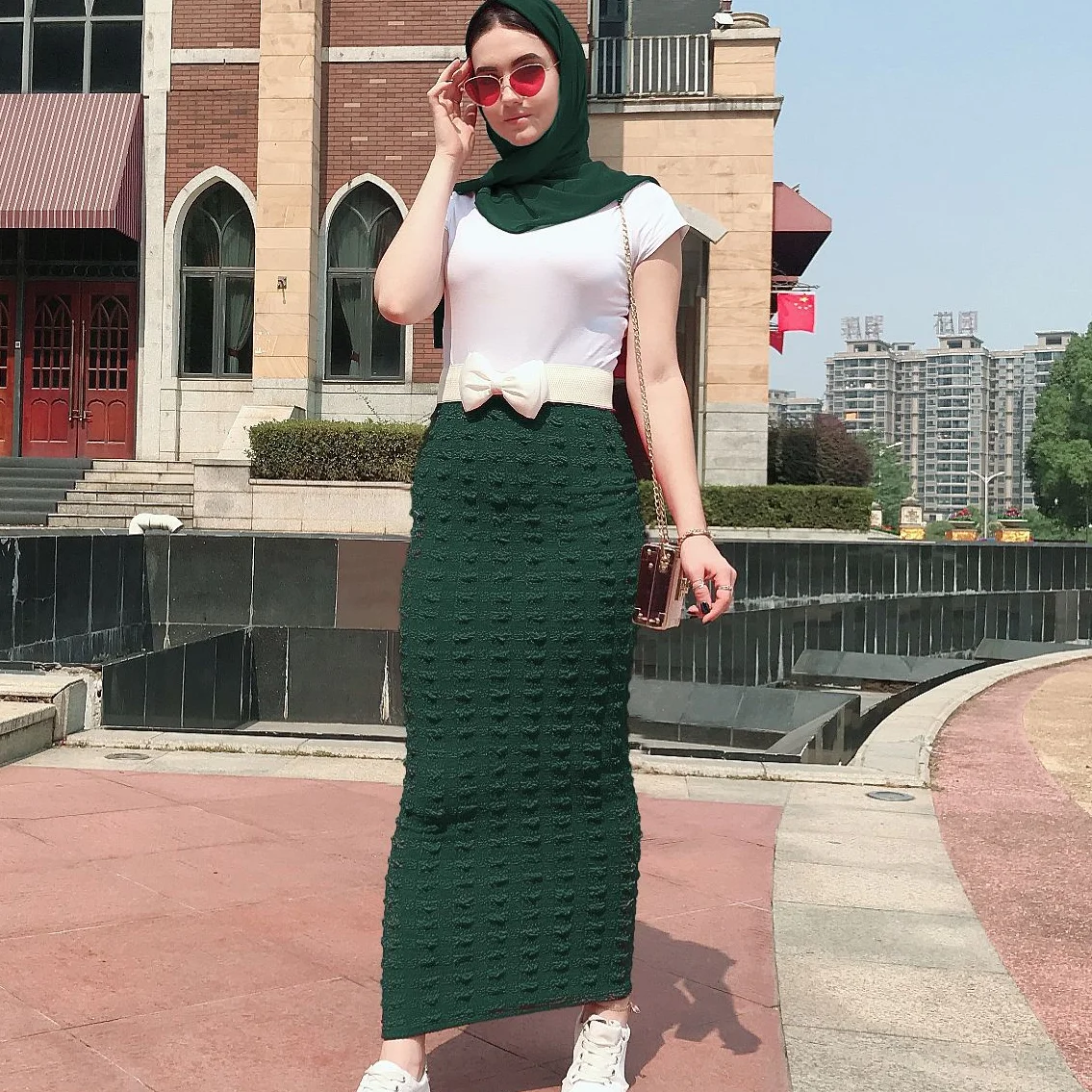 2021 Muslim Women's Fall/Winter Collection Seamless Elastic Knitted Hip and Ankle Covering Half-length Skirt Midi Skirt
2021 Muslim Women's Fall/Winter Collection Seamless Elastic Knitted Hip and Ankle Covering Half-length Skirt Midi Skirt