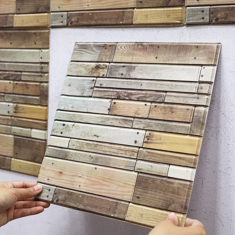 10 Pcs Retro Wood Grain 3D PVC Wall Stickers Home Decor Self Adhesive TV Background wall Decor Fake Something Antique
10 Pcs Retro Wood Grain 3D PVC Wall Stickers Home Decor Self Adhesive TV Background wall Decor Fake Something Antique
