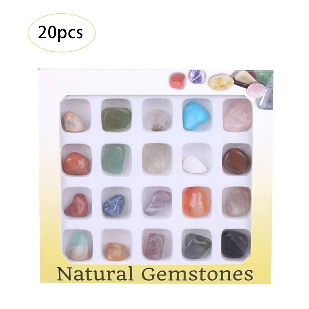 20pcs/Set Random Natural Stones Box Fossiles Raw Minerals Crystals Agates Specimen For Education Home Decors
20pcs/Set Random Natural Stones Box Fossiles Raw Minerals Crystals Agates Specimen For Education Home Decors