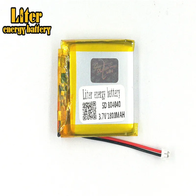 1.5MM 2pin connector 3.7V 804040 1800mah High quality Rechargeable Li-ion Polymer Lithium Battery Li-Po Li-polymer Battery
1.5MM 2pin connector 3.7V 804040 1800mah High quality Rechargeable Li-ion Polymer Lithium Battery Li-Po Li-polymer Battery