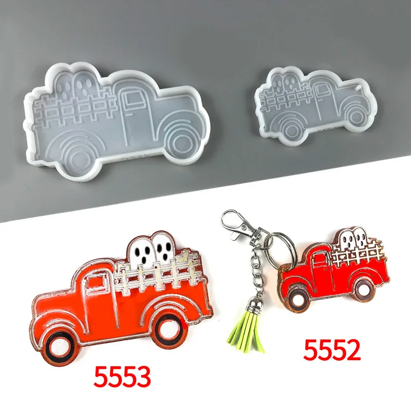 Halloween Truck Ghost Keychain Silicone Mold DIY Halloween Tea Water Coaster Mirror Epoxy Mold
Halloween Truck Ghost Keychain Silicone Mold DIY Halloween Tea Water Coaster Mirror Epoxy Mold