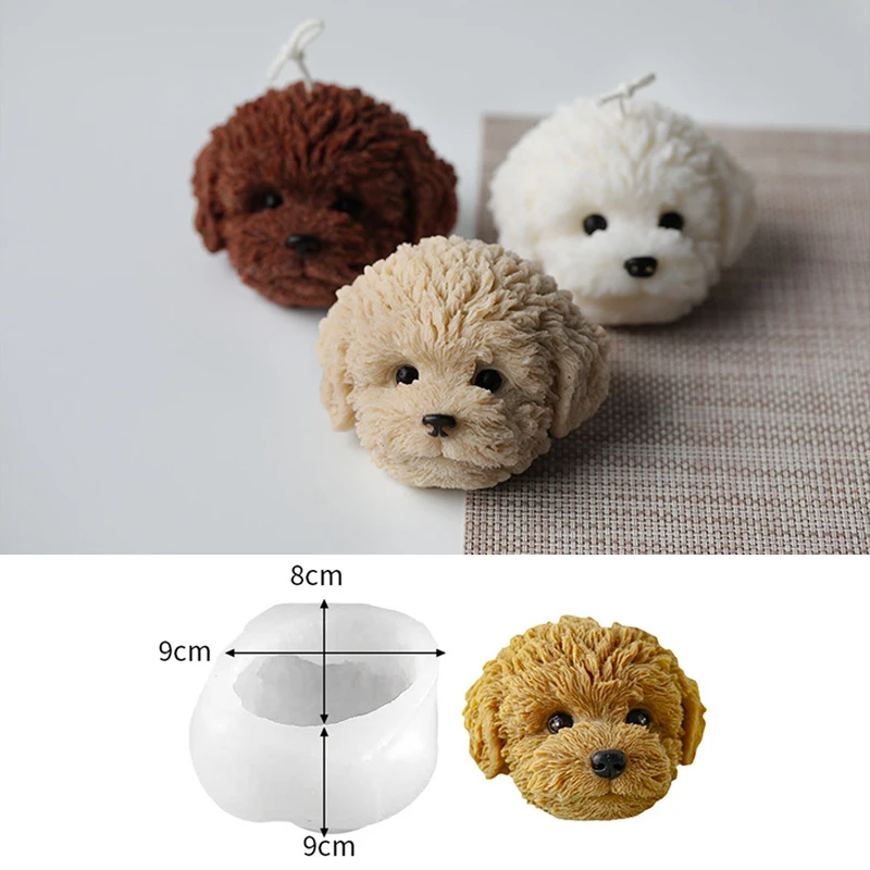 Cute Teddy Dog Head Candle Silicone Mold Animal Shape Fragrance Candle Making Wax Mould Korean Style Candle Mold
Cute Teddy Dog Head Candle Silicone Mold Animal Shape Fragrance Candle Making Wax Mould Korean Style Candle Mold