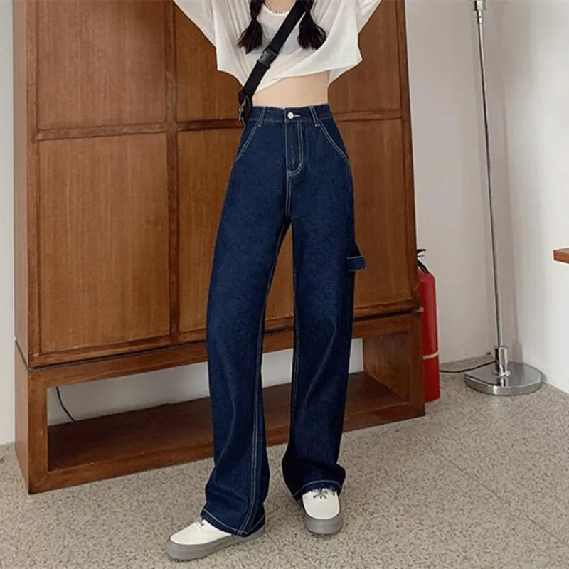 Woman Jeans High Waist Clothes Wide Leg Denim Clothing Blue Streetwear Vintage Quality 2021 Fashion Harajuku Straight Pants
Woman Jeans High Waist Clothes Wide Leg Denim Clothing Blue Streetwear Vintage Quality 2021 Fashion Harajuku Straight Pants