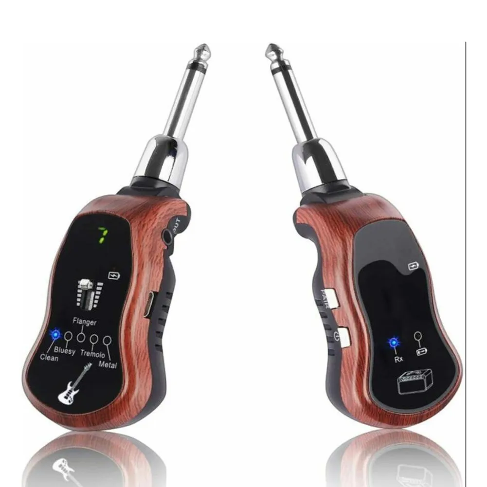 Rechargeable UHF Wireless Guitar Bass 5 Effects Transmitter Receiver System Set Electric Guitar Bass Parts Accessories
Rechargeable UHF Wireless Guitar Bass 5 Effects Transmitter Receiver System Set Electric Guitar Bass Parts Accessories