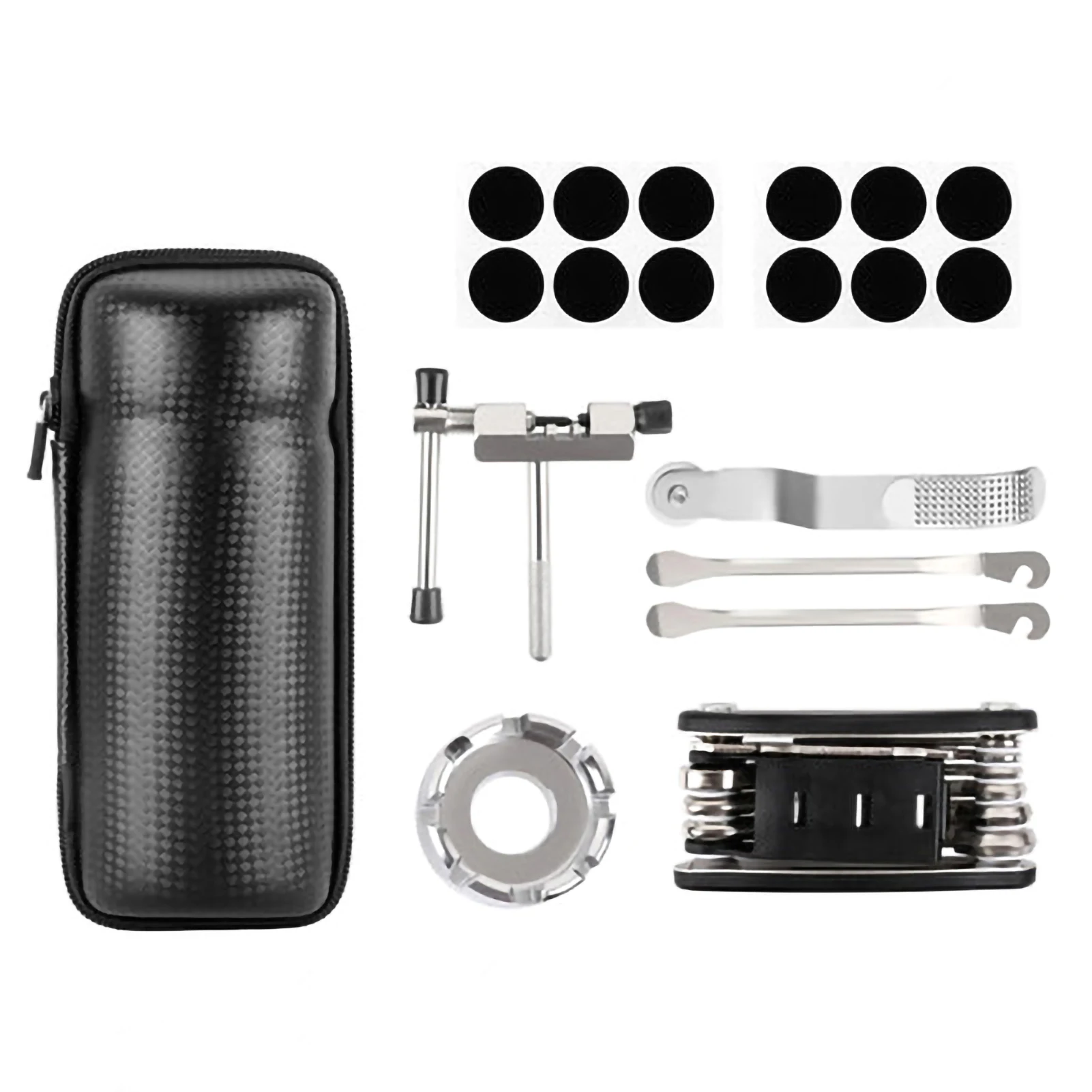 Portable Bicycle Tool Kit Glue-Free Tire Repair Kit Inflator Wrench Combination Tool Repairing Kit Bike Riding Patch Rubber Tool
Portable Bicycle Tool Kit Glue-Free Tire Repair Kit Inflator Wrench Combination Tool Repairing Kit Bike Riding Patch Rubber Tool