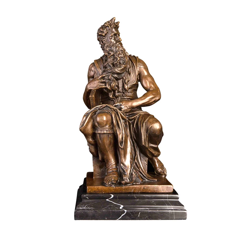 ArtsHom DS-001 Moses Statue Bronze Replica by Michelangelo Famous Western Sculpture Figurine Collectible Art Decor
ArtsHom DS-001 Moses Statue Bronze Replica by Michelangelo Famous Western Sculpture Figurine Collectible Art Decor
