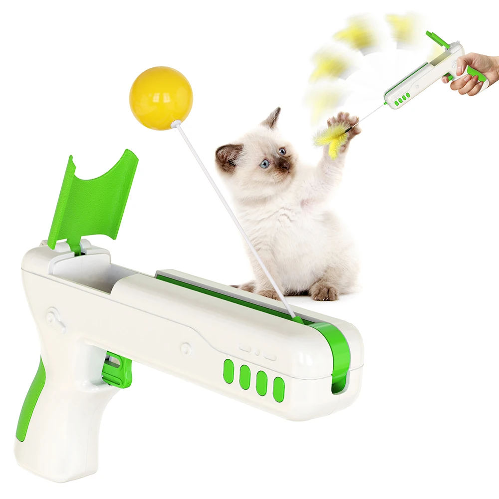 Funny Interactive Cat Toy With Feather&Ball Original Cat Stick Gun for Kittens Puppies Small Dogs Pet Products
Funny Interactive Cat Toy With Feather&Ball Original Cat Stick Gun for Kittens Puppies Small Dogs Pet Products