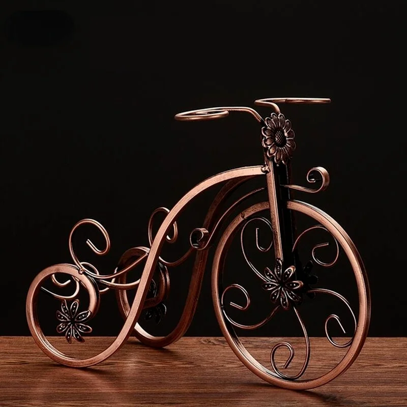 Metal Barrel Tricycle Model Wine Holder Ornamental Iron Art Bike Bottle Rack Goblet Hanger Wine Serving Bar Decor Craft
Metal Barrel Tricycle Model Wine Holder Ornamental Iron Art Bike Bottle Rack Goblet Hanger Wine Serving Bar Decor Craft