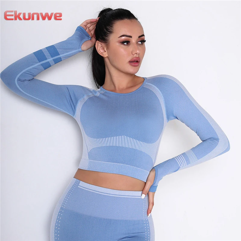 Full Sleeve Yoga Shirts Seamless O-neck Sports Crop Running Fitness Tops For Women Workout Gym Push Up Shirts Yoga Wear
Full Sleeve Yoga Shirts Seamless O-neck Sports Crop Running Fitness Tops For Women Workout Gym Push Up Shirts Yoga Wear