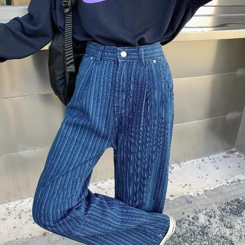 Woman Jeans High Waist Pants Autumn Spring New Loose Mopping Pants Vintage Streetwear Slim Striped Jeans Straight Wide Leg Pants
Woman Jeans High Waist Pants Autumn Spring New Loose Mopping Pants Vintage Streetwear Slim Striped Jeans Straight Wide Leg Pants