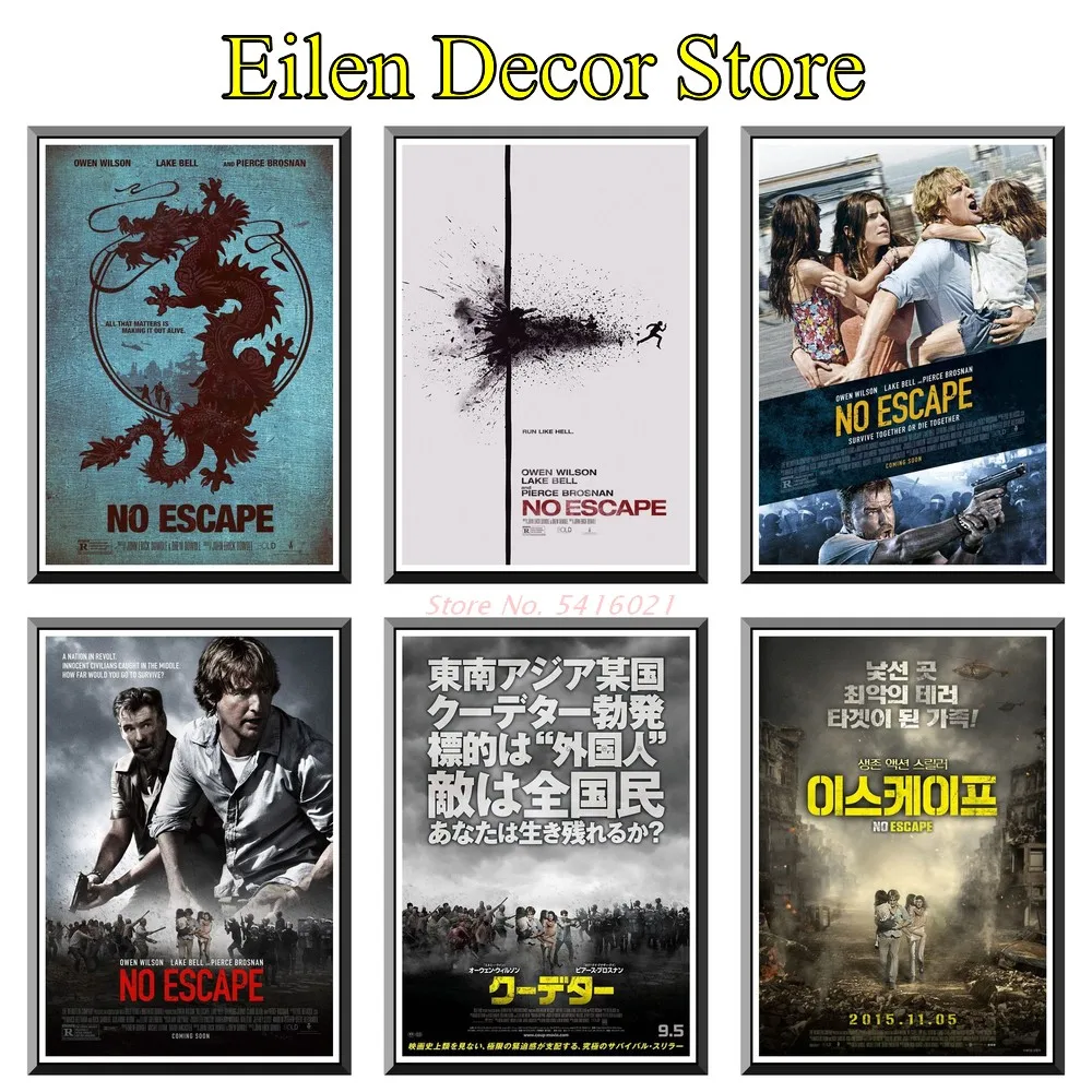 No Escape Movie Poster Home Decal Funny Art Prints Vintage Style Movie Poster Posters & Prints Wall Sticker 42X30cm
No Escape Movie Poster Home Decal Funny Art Prints Vintage Style Movie Poster Posters & Prints Wall Sticker 42X30cm
